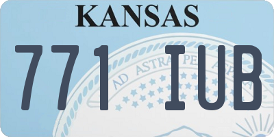 KS license plate 771IUB