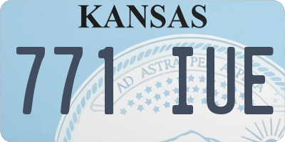 KS license plate 771IUE
