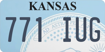 KS license plate 771IUG