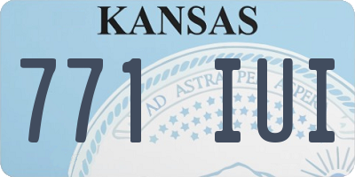 KS license plate 771IUI