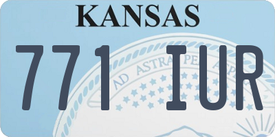 KS license plate 771IUR