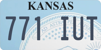 KS license plate 771IUT