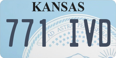 KS license plate 771IVD