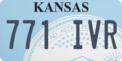 KS license plate 771IVR