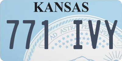 KS license plate 771IVY