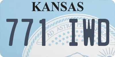 KS license plate 771IWD