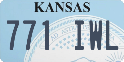 KS license plate 771IWL