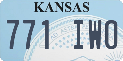 KS license plate 771IWO
