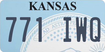 KS license plate 771IWQ