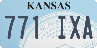 KS license plate 771IXA