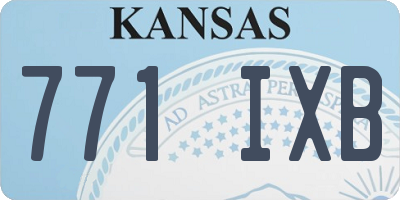 KS license plate 771IXB