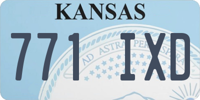 KS license plate 771IXD