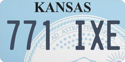 KS license plate 771IXE
