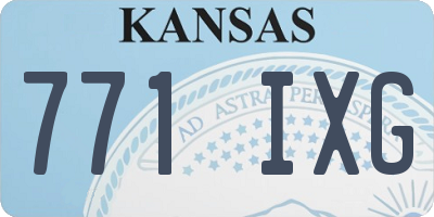 KS license plate 771IXG