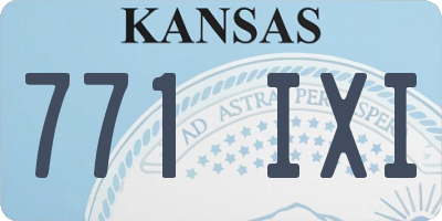 KS license plate 771IXI