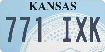 KS license plate 771IXK