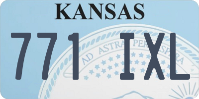 KS license plate 771IXL