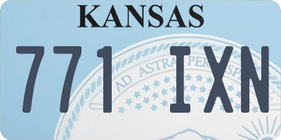 KS license plate 771IXN