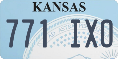 KS license plate 771IXO