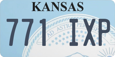 KS license plate 771IXP