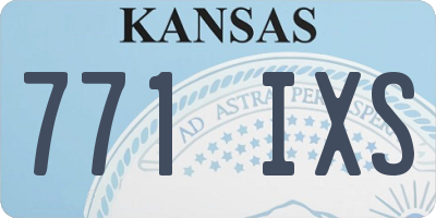 KS license plate 771IXS