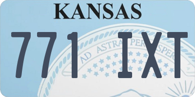KS license plate 771IXT