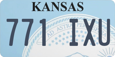 KS license plate 771IXU