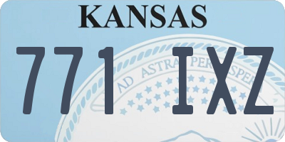 KS license plate 771IXZ