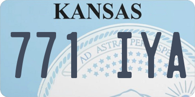 KS license plate 771IYA