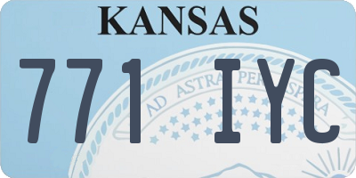 KS license plate 771IYC