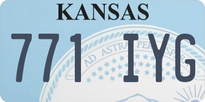 KS license plate 771IYG