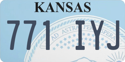KS license plate 771IYJ