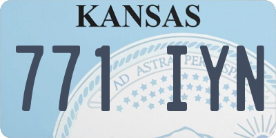 KS license plate 771IYN