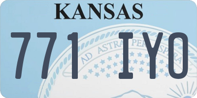 KS license plate 771IYO