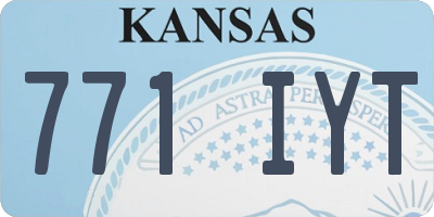 KS license plate 771IYT