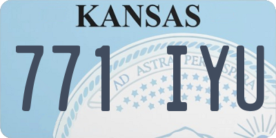 KS license plate 771IYU