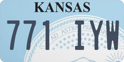 KS license plate 771IYW