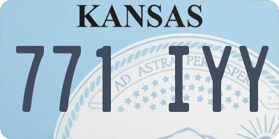 KS license plate 771IYY