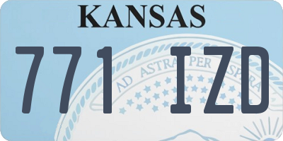KS license plate 771IZD