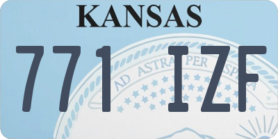 KS license plate 771IZF