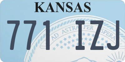 KS license plate 771IZJ