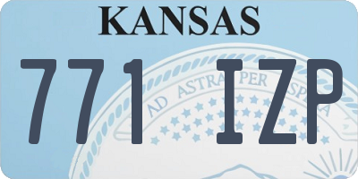 KS license plate 771IZP