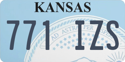 KS license plate 771IZS