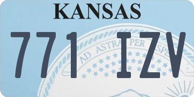 KS license plate 771IZV