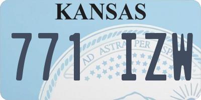 KS license plate 771IZW