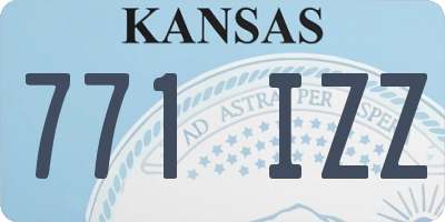 KS license plate 771IZZ