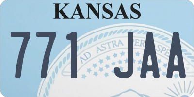 KS license plate 771JAA