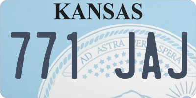 KS license plate 771JAJ