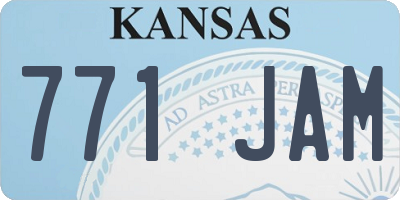 KS license plate 771JAM