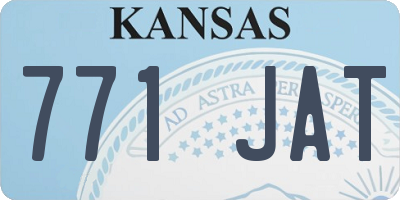 KS license plate 771JAT